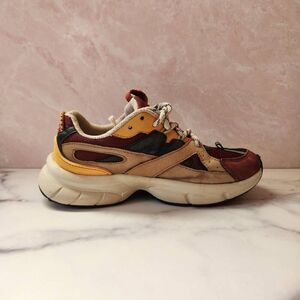 Zara burgundy colorblock athletic fashion sneakers kids boys mustard 2.5 retro s